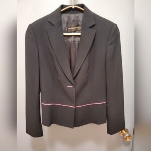 Antonio D'errico Women's Black Blazer With Pink Rhinestone Accents Size 4